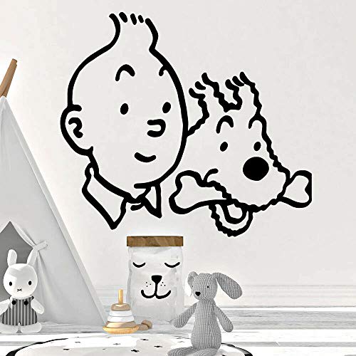wZUN Personaje de Dibujos Animados Pegatinas de Pared decoración del hogar jardín de Infantes Dormitorio del bebé Divertido Vinilo Pegatinas de Pared decoración del hogar 46X42cm