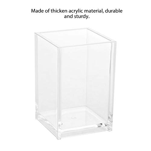 Xinapy Organizador Acrílico del Tenedor del Cepillo del Maquillaje Caja Cosmética Transparente del Organizador del Almacenamiento de La Taza de La Pluma del Clavo