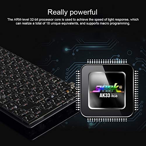 XIUYU 82 Teclas de Teclado del Ordenador portátil Ligero Juego de la computadora mecánica (Negro Azul del Eje) (Color: Color2)