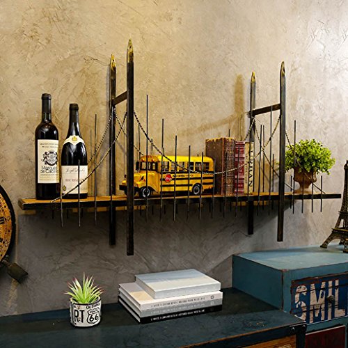 XUEYAN HQQ Vintage Hierro Forjado Restaurante Hotel Industrial Decoraciones de Pared Cafe Bar Pared de Pared Estante Montado En La Pared