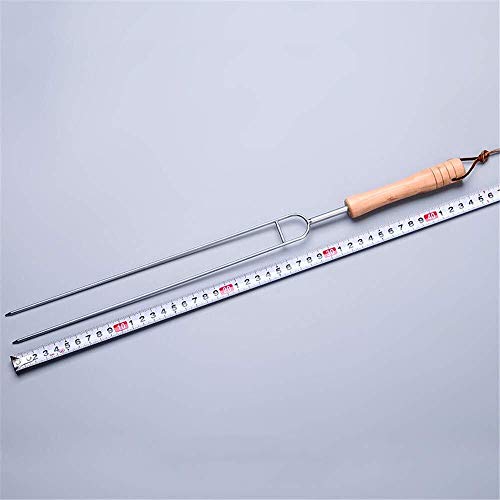 YASE-king Asar Forks barbacoa sesión de acero U-Type asado aguja del ala de pollo kebab de cordero Tenedor de hierro mango de madera estofada Hornear Aguja de herramientas Home Accesorios inoxidable
