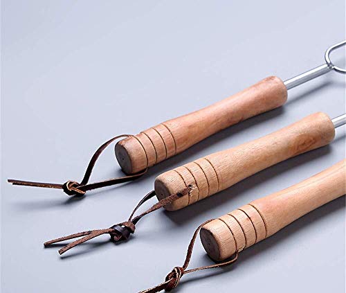 YASE-king Asar Forks barbacoa sesión de acero U-Type asado aguja del ala de pollo kebab de cordero Tenedor de hierro mango de madera estofada Hornear Aguja de herramientas Home Accesorios inoxidable