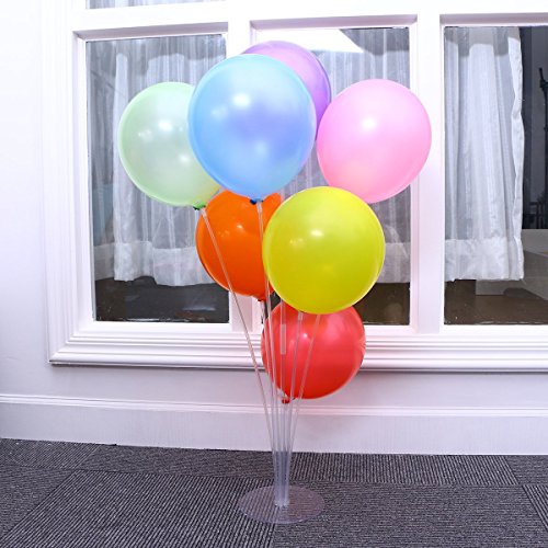 YeahiBaby Globos de Látex de 12 Pulgadas con Soporte Globos de Decoración de Boda Fiesta Cumpleaños Aniversario(Color Aleatorio)