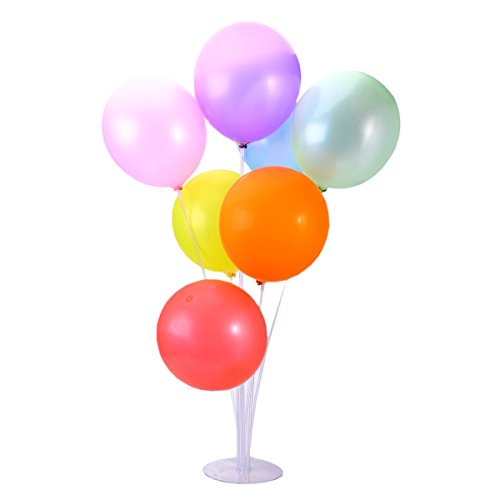 YeahiBaby Globos de Látex de 12 Pulgadas con Soporte Globos de Decoración de Boda Fiesta Cumpleaños Aniversario(Color Aleatorio)