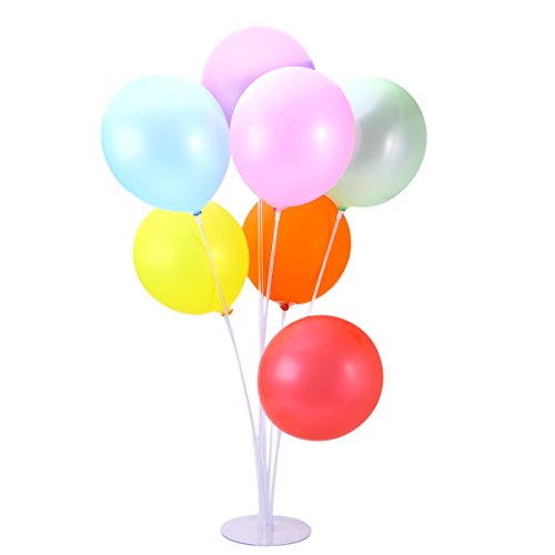 YeahiBaby Globos de Látex de 12 Pulgadas con Soporte Globos de Decoración de Boda Fiesta Cumpleaños Aniversario(Color Aleatorio)
