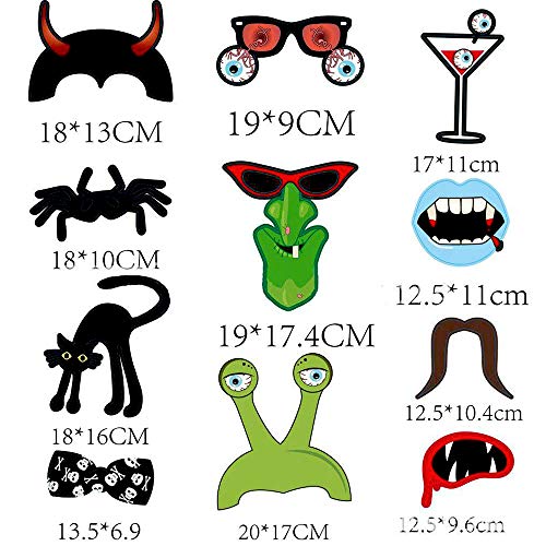 Yeemeen 59PZ DIY Photo Booth Accesorios Halloween Photo Booth Props Complementos Decorativos Para Fiesta y Fotografías Kit de Accesorios para Fotomatón para Fiesta Pub Decor Bar Party Holiday Supplies