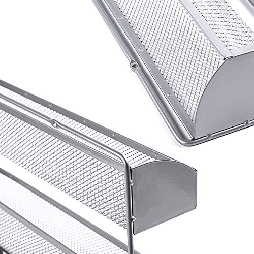 YOMYM Estanterías metálicas para Especias con estantes, Montaje en Pared Cocina Organizador de Especias, Cocina Baño Estante Especiero de Pie Encimera Organizador Multiuso para Especias (3 Capas)