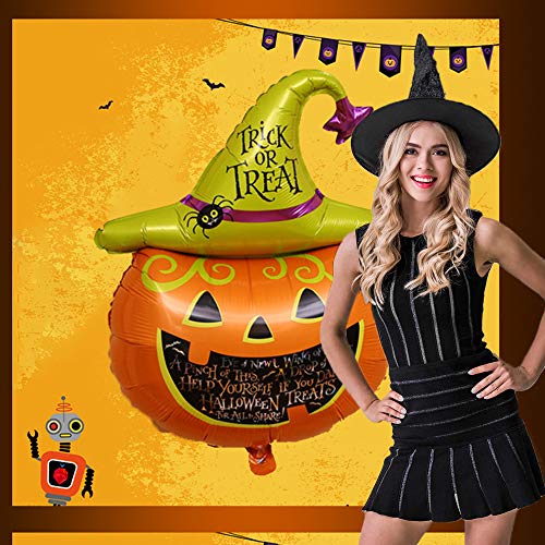 YOUYIKE® Globos de Halloween Set,Globos de Calabaza Happy Halloween Globos, Araña,Bruja,Calabaza Fantasma, para Barra de Halloween, Suministros de Decoración para El Hogar
