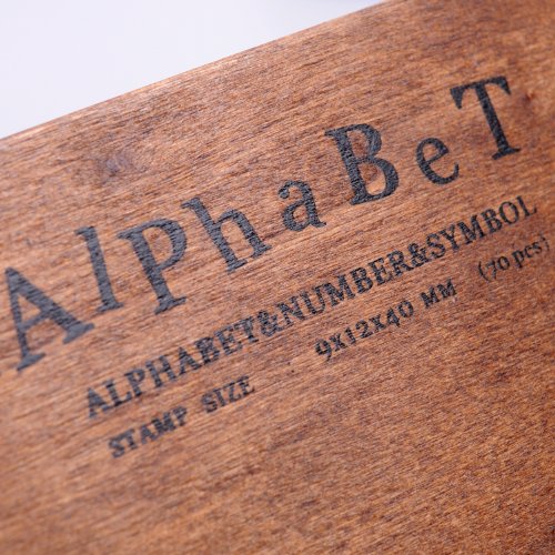 YPSelected 70 Piezas de Goma de Madera Estilo Antiguo Las Letras del abecedario Número Sellos