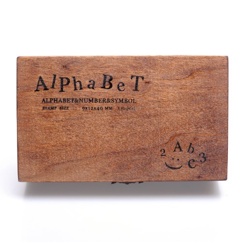 YPSelected 70 Piezas de Goma de Madera Estilo Antiguo Las Letras del abecedario Número Sellos