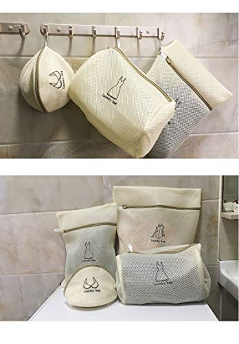 YueChen 6 bolsas de malla para lavar a máquina, bolsas de lavado reutilizables y duraderas para delicados blusa, calcetería, ropa interior, sujetador, ropa interior y ropa de bebé
