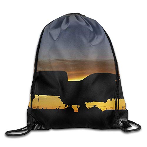 YuYfashions Drawstring Pack Beam Mouth Gym Sack Shoulder Bags for Men & Women Beam Mouth Package A2686 Mochila con Lazo