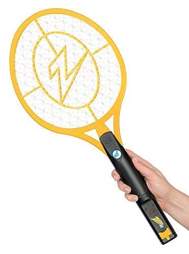ZAP IT!! Exterminador eléctrico de insectos - Raqueta eléctrica exterminadora de insectos, matamoscas y matamosquitos - Carga USB de 4000 voltios, Luz LED superbrillante para golpear en la oscuridad