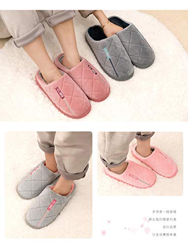 Zapatilla de algodón de invierno para niños talla grande para hombres,mulas cálidas para el hogar para niñas y mujeres,pareja de interior para el hogar más pantuflas de terciopelo,zapatillas de inter