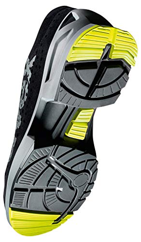 Zapatos de Seguridad Uvex 1 para Hombres - Zapatillas de Trabajo S1 SRC ESD - Negro Verde - Tamaño: 50