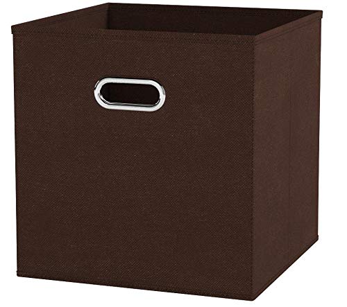 Zeller 14132 - Caja de almacenaje de tela, plegable, 28 x 28 x 28 cm, color marrón