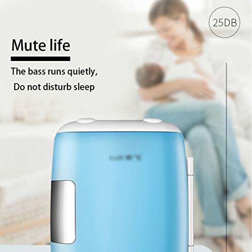 ZHAN YI SHOP 4L Mini Refrigerador del Refrigerador Portable Eléctrico Y Calentador DC, Maquillaje Nevera For Alimentos, Cuidado De La Piel, La Leche Materna, Medicamentos, Carro Y Viajes (Azul)