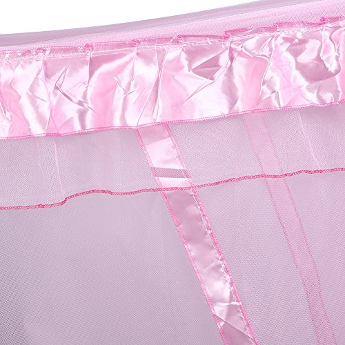 zhoul Princesa Cuatro Postes de Esquina Cortina de Cama con Dosel Red mosquitera Ropa de Cama Interior hogar Hotel Accesorio Herramienta (sin Soporte)(1.2 * 2.0M-Rosado)