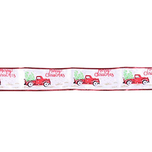 zkm111 - Cinta decorativa de raso para Navidad, 10 m de longitud