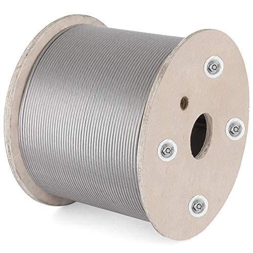 ZTBXQ Inicio Accesorios Cable de Acero Inoxidable 316 Duradero 1/8"1x19 Cable de Acero Cuerda de Alambre 300M / 1000FT Barandilla de Cable para barandilla Barandilla de Bricolaje (1000FT / 1/8 1x19)