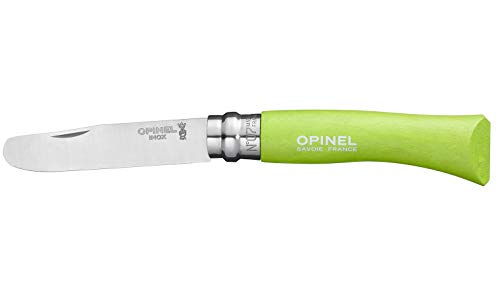 -Couteau Enfant Bout Rond - Mon Premier Opinel N° 7 - Manche Charme Vert