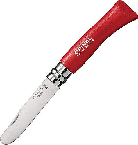 -Couteau Enfant Bout Rond - Mon Premier Opinel NÂ° 7 - Manche Charme Rouge
