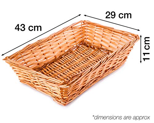 1 cesta de mimbre Woodluv (ideal para crear tu propio regalo de Navidad, bautizo, boda, o regalo de cumpleaños)