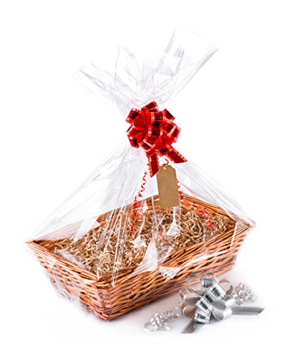 1 cesta de mimbre Woodluv (ideal para crear tu propio regalo de Navidad, bautizo, boda, o regalo de cumpleaños)