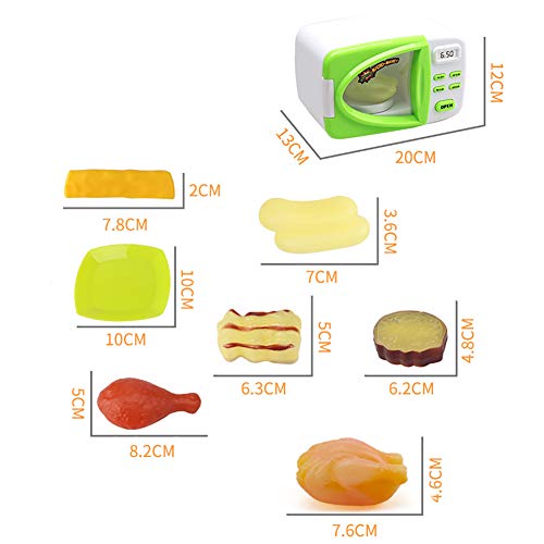 1 juego mágico de microonda juguete de los niños Los juegos de simulación de cocina de juguete eléctricos para el de electrodoméstico Modelo Juguetes para niños de más de 3 años (batería no incluida)
