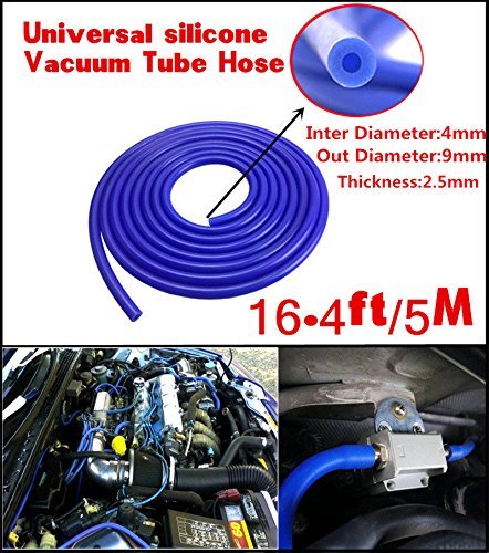 1 pieza azul tubos de coche vehículo silicona 4 mm X 5m manguera de vacío tubo tubo de silicona (16.4 ft 5 m)