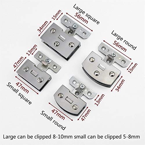 1 Piezas De Kit De Gabinete del Vino Vitrina Bisagra De Muebles Accesorios De Hardware De La Torta del Gabinete De Cristal Bisagra Ocultado (Color : Large Square)