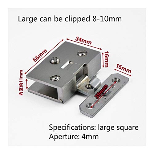 1 Piezas De Kit De Gabinete del Vino Vitrina Bisagra De Muebles Accesorios De Hardware De La Torta del Gabinete De Cristal Bisagra Ocultado (Color : Large Square)