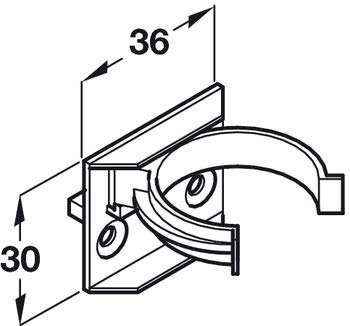 10 clips y soporte de 30 – 32 mm para cocina