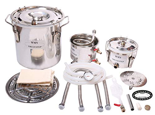 10 L 3 lata Kit de destilación de para el hogar destilador de cobre; para la elaboración casera de vino, alcohol, cerveza o destilación de agua