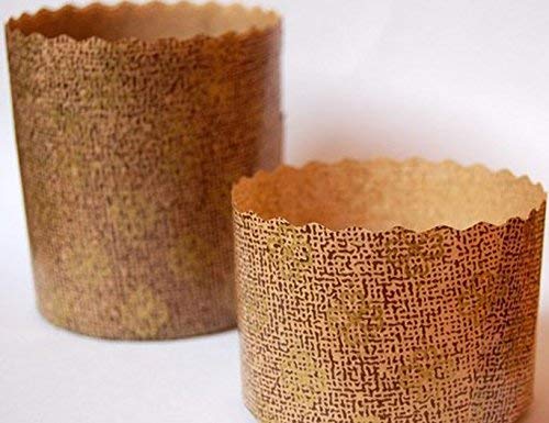 10 moldes para panettone alto forma cocción panettone diámetro cm 13,4 alto cm 9,5 de gr 500 high panettone mod, panettone Cooking shape