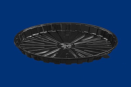 10 pcs desechables de plástico transparente caja redonda Dome Base de color negro tarta (31dxn30 + 04E