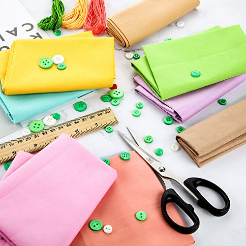 10 Piezas Telas de Algodón Sólido de Caramelo de 20 x 20 Pulgadas Telas de Retazos de Cuadrados Paquetes de Tela Acolchada DIY para Suministros de Manualidades Hechas a Mano de Costura