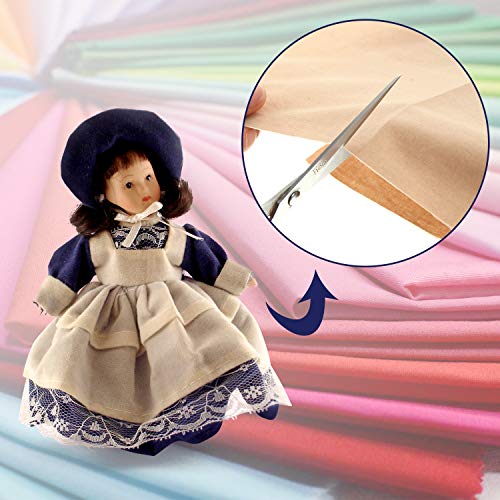 10 Piezas Telas de Algodón Sólido de Caramelo de 20 x 20 Pulgadas Telas de Retazos de Cuadrados Paquetes de Tela Acolchada DIY para Suministros de Manualidades Hechas a Mano de Costura