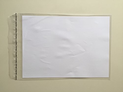 100 bolsas de envíos postales transparentes de lámina PE , cierre autoadhesivo con tira, 310 x 225 mm, para formato A4