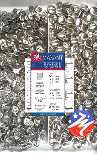 100 cover buttons - Chapas para hacer tus propias tela botones con ojales – tamaño 24 (16mm) con herramientas