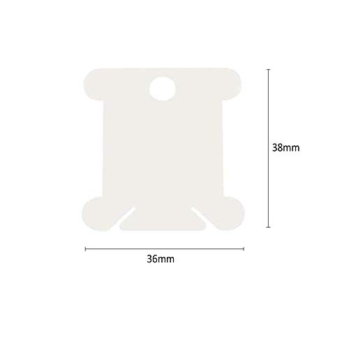 100 pcs Plastic Floss Bobbins, Hilo de Bordar de Bobina de Hilo de Plástico Tarjetas de Punto de Cruz Bobinado Organizador de Hilo de Coser DIY de Costura de Almacenamiento