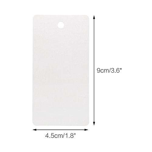 100 piezas Etiquetas de Papel Kraft Etiquetas Regalo 9x4,5 cm con 30M Cordel de Yute para Bodas Navidad Cumpleaños Artesanía Equipaje (blanco)