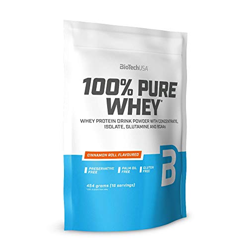 100% Pure Whey rollo de canela 454 g bolsa - proteína pura de suero - BiotechUSA