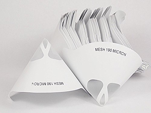 100 x Malla de Nailon de filtros de pintura pintura cono de filtros coladores 190 micras