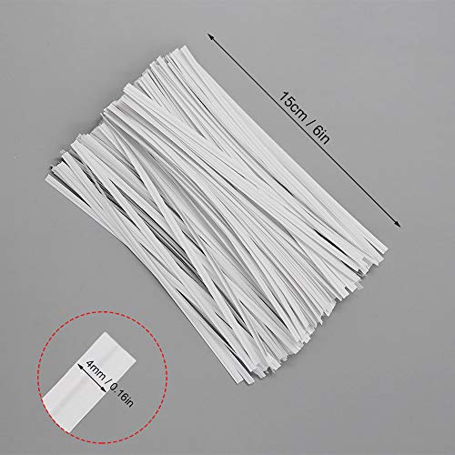 1000 Piezas 15cm Lazos de Torcedura Papel Kraft Alambre Metálico Decorativo Precintos Metálicos Giro Lazos de Pan de Corbatas para Bolsa de Dulce Caramelo