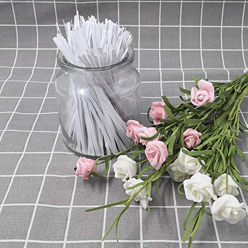 1000 Piezas 15cm Lazos de Torcedura Papel Kraft Alambre Metálico Decorativo Precintos Metálicos Giro Lazos de Pan de Corbatas para Bolsa de Dulce Caramelo