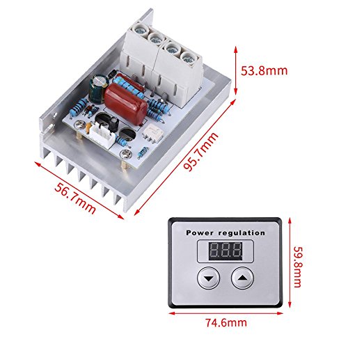 10000W SCR Regulador de Voltaje Digital Módulo de Controlador de SCR AC 220V 80A