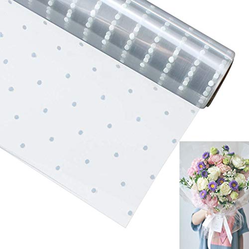 100m * 80cm Rollo de envoltura de celofán transparente Floristerías Cesta Flor Muñeca Cesto Envoltura Película de embalaje Artesanía de bricolaje para Navidad Cumpleaños Regalo de boda