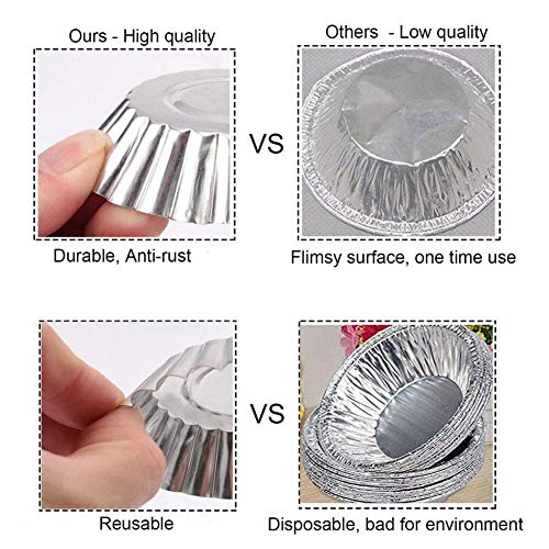 100pcs La Magdalena Del Mollete Tazas De Papel De Huevo Tarta Del Molde Del Molde De Aluminio Galleta De La Torta Del Molde Antiadherente Galleta De La Torta Molde De La Herramienta De La Hornada