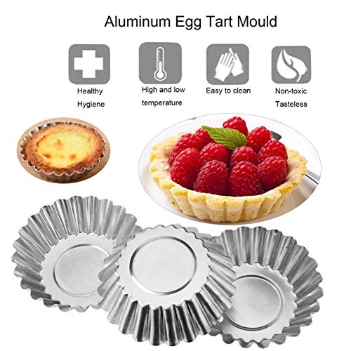 100pcs La Magdalena Del Mollete Tazas De Papel De Huevo Tarta Del Molde Del Molde De Aluminio Galleta De La Torta Del Molde Antiadherente Galleta De La Torta Molde De La Herramienta De La Hornada